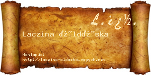 Laczina Áldáska névjegykártya